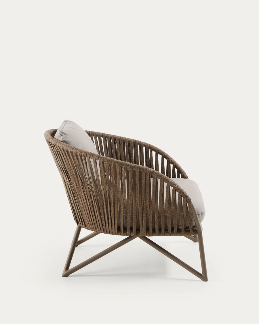 Branzie armchair in brown cord