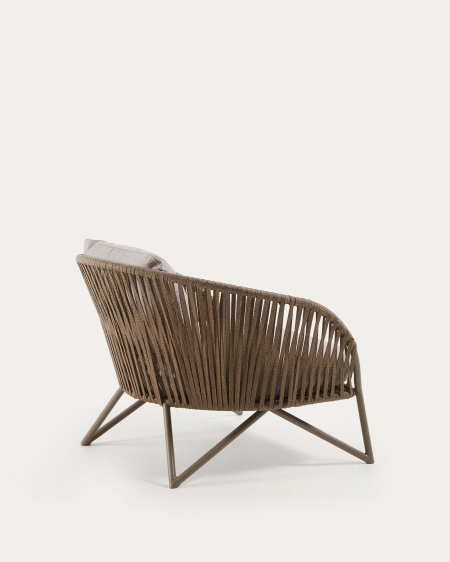Branzie armchair in brown cord