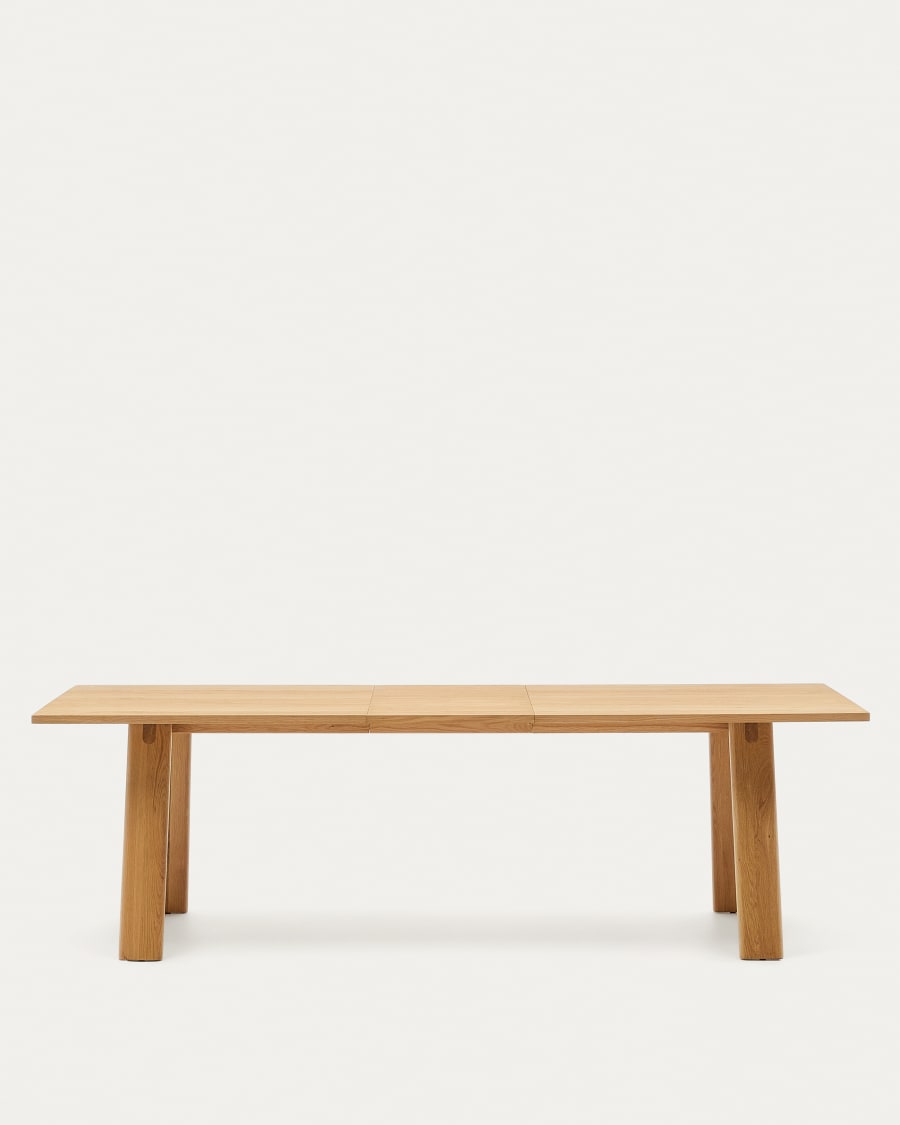 Arlen extendable table in solid oak wood and veneer with a natural finish 200(250)x95cm FSC Mix Credit