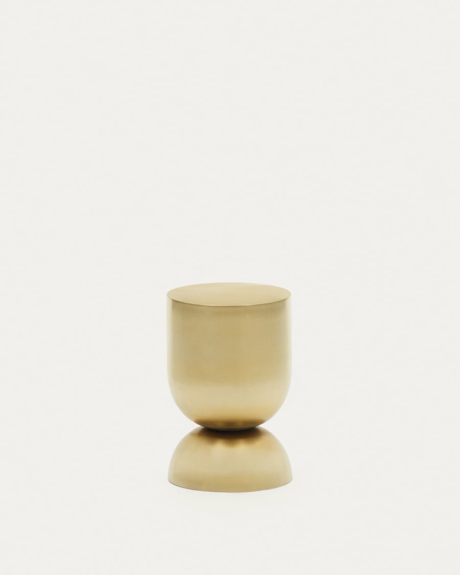 Rachell metal side table with a gold finish, Ø 30 cm