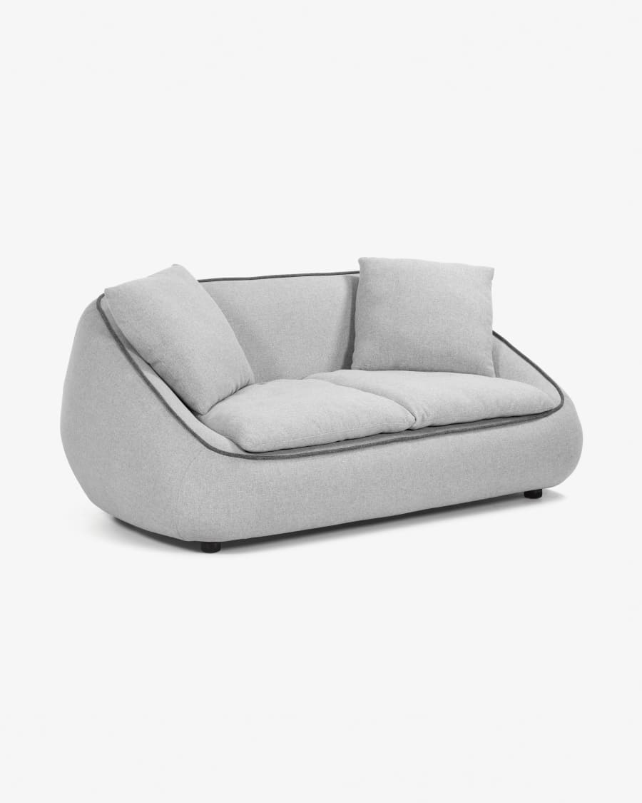 Safira 2-seater sofa in light grey 180 cm