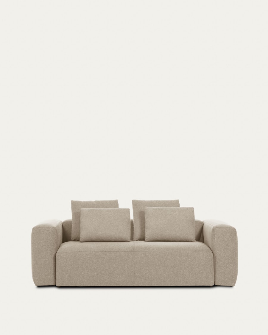 Blok 2 seater sofa in beige 210 cm FSC Mix Credit | Kave Home International