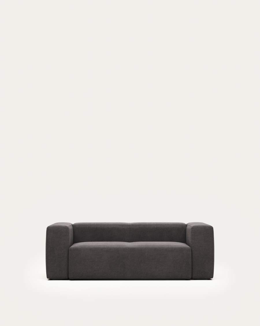 Blok 2 seater sofa in grey, 210 cm FSC Mix Credit FR