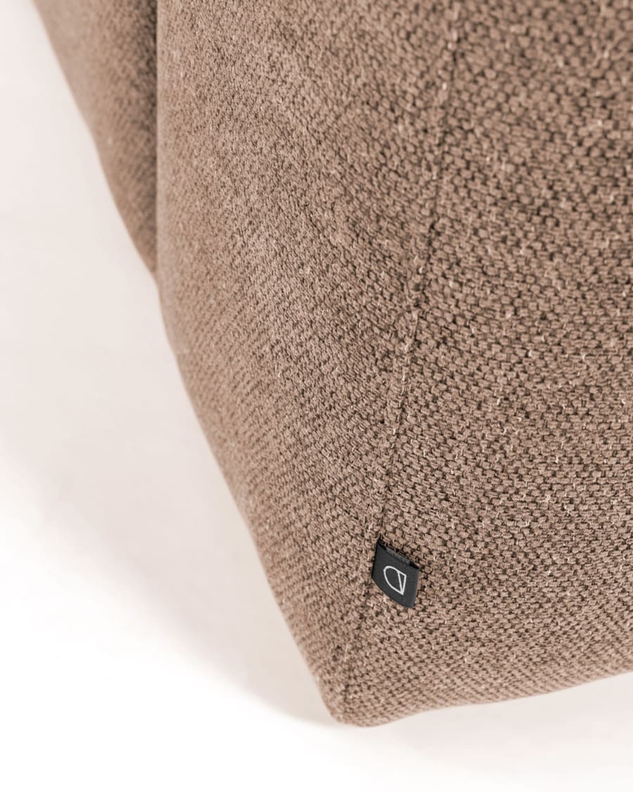 4-Sitzer-Sofa Blok mit rosa Chenille und Chaiselongue links 330 cm FSC Mix Credit