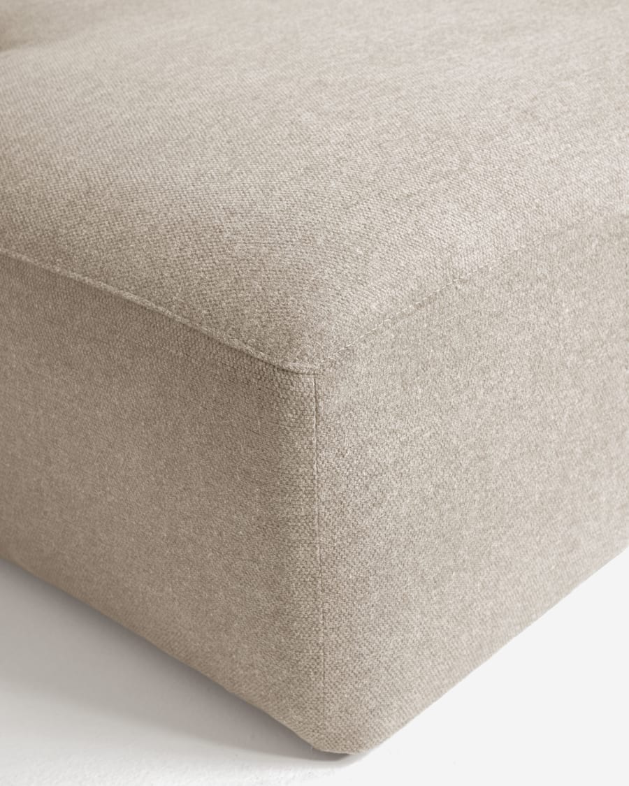 Blok 4-seater beige chenille left chaise longue sofa 330cm FSC Mix Credit