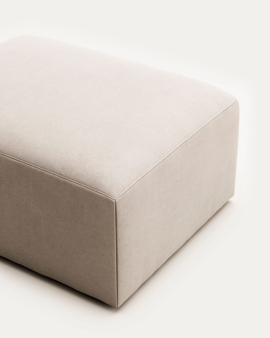 Blok footstool in beige, 90 x 74 cm FSC Mix Credit