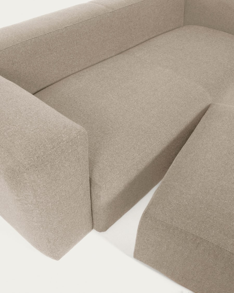 Blok footstool in beige, 90 x 74 cm FSC Mix Credit