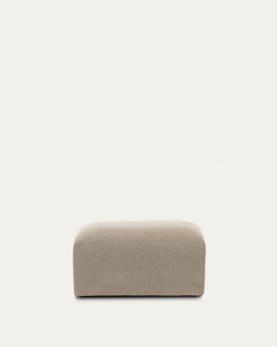 Blok footstool in beige, 90 x 74 cm FSC Mix Credit