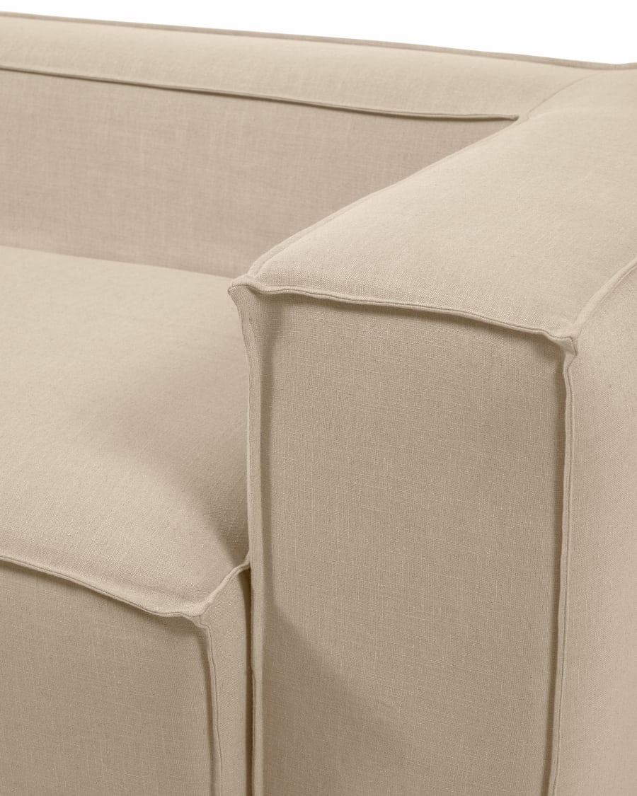 Blok 3 seater sofa in cover in beige linen