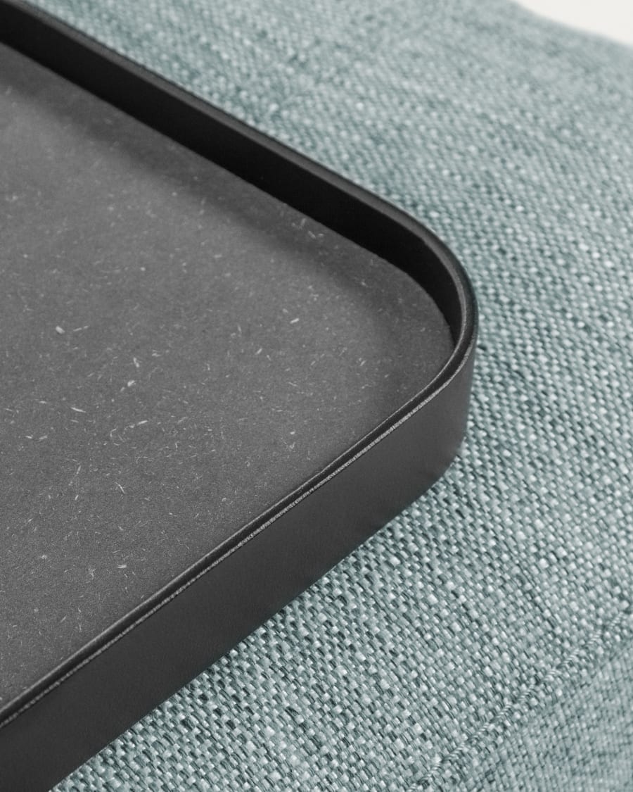 Canapé Compo 3 places turquoise avec petit plateau  232 cm