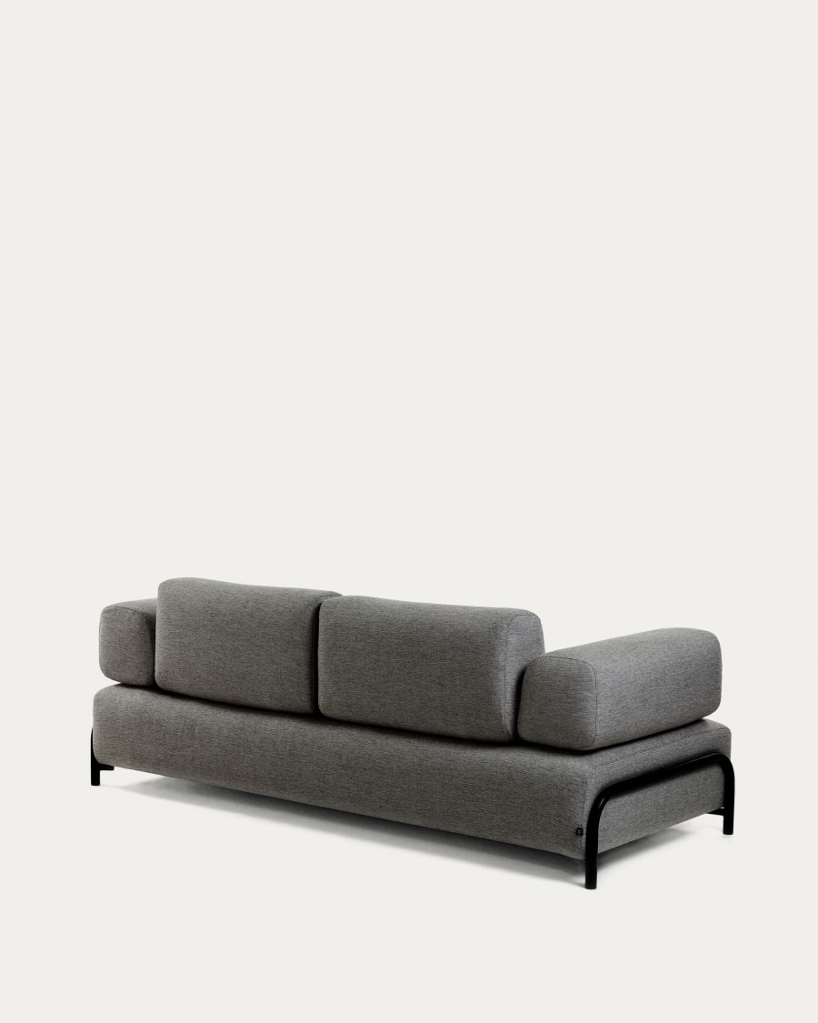 Compo 3 seater sofa in dark grey, 232 cm