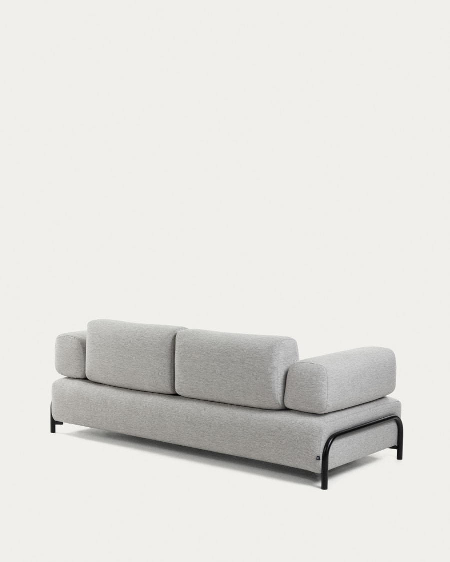 Compo 3 seater sofa in light grey, 232 cm
