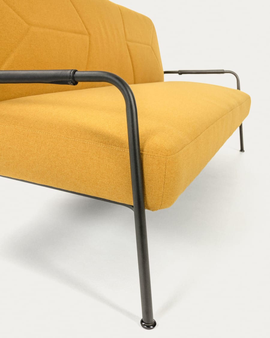 Neiela three seater sofa bed in mustard yellow, 180 cm