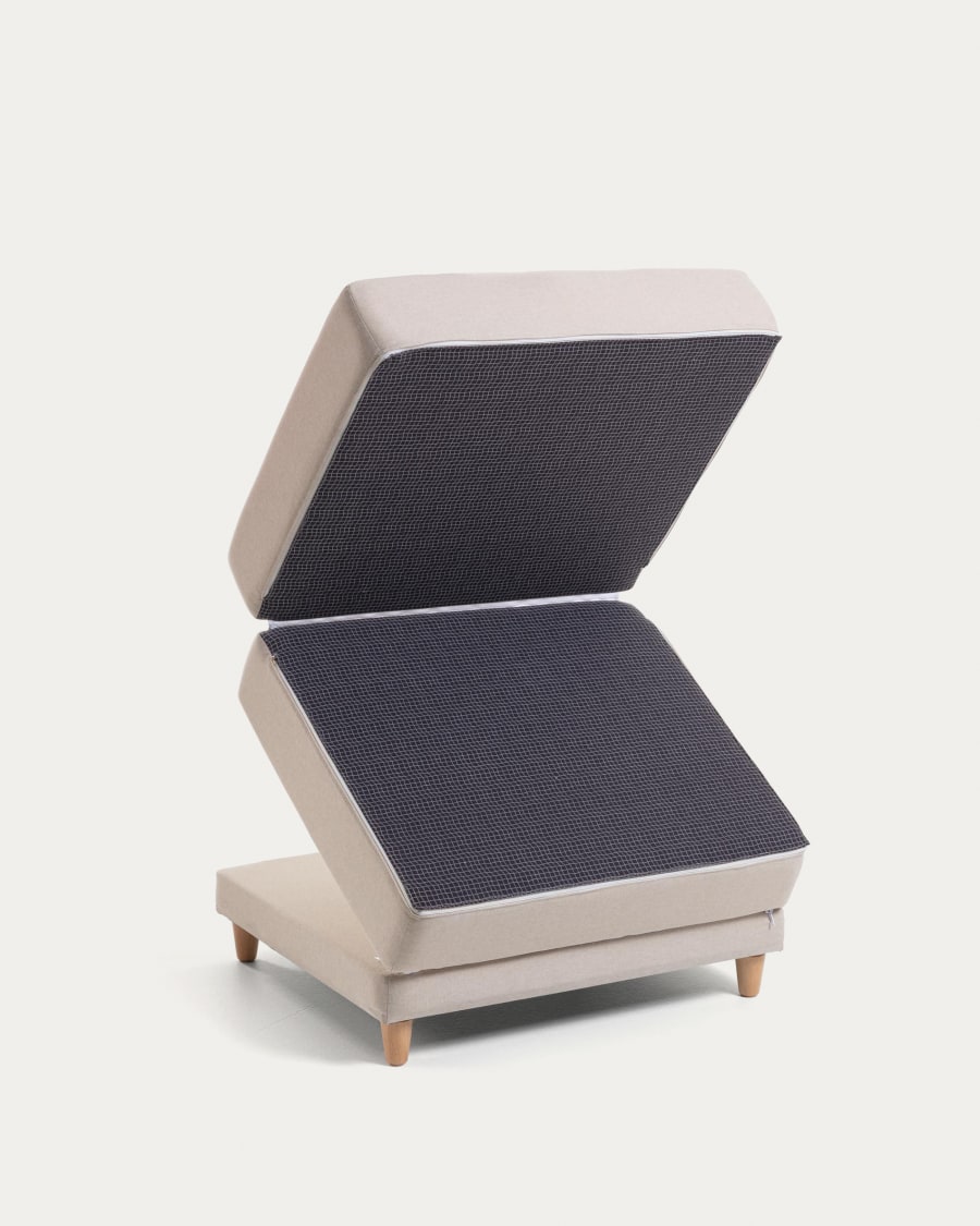 Beige Lizzie pouf 70 x 60 (180) cm