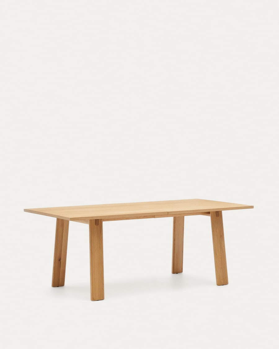 Arlen extendable table in solid oak wood and veneer with a natural finish 200(250)x95cm FSC Mix Credit