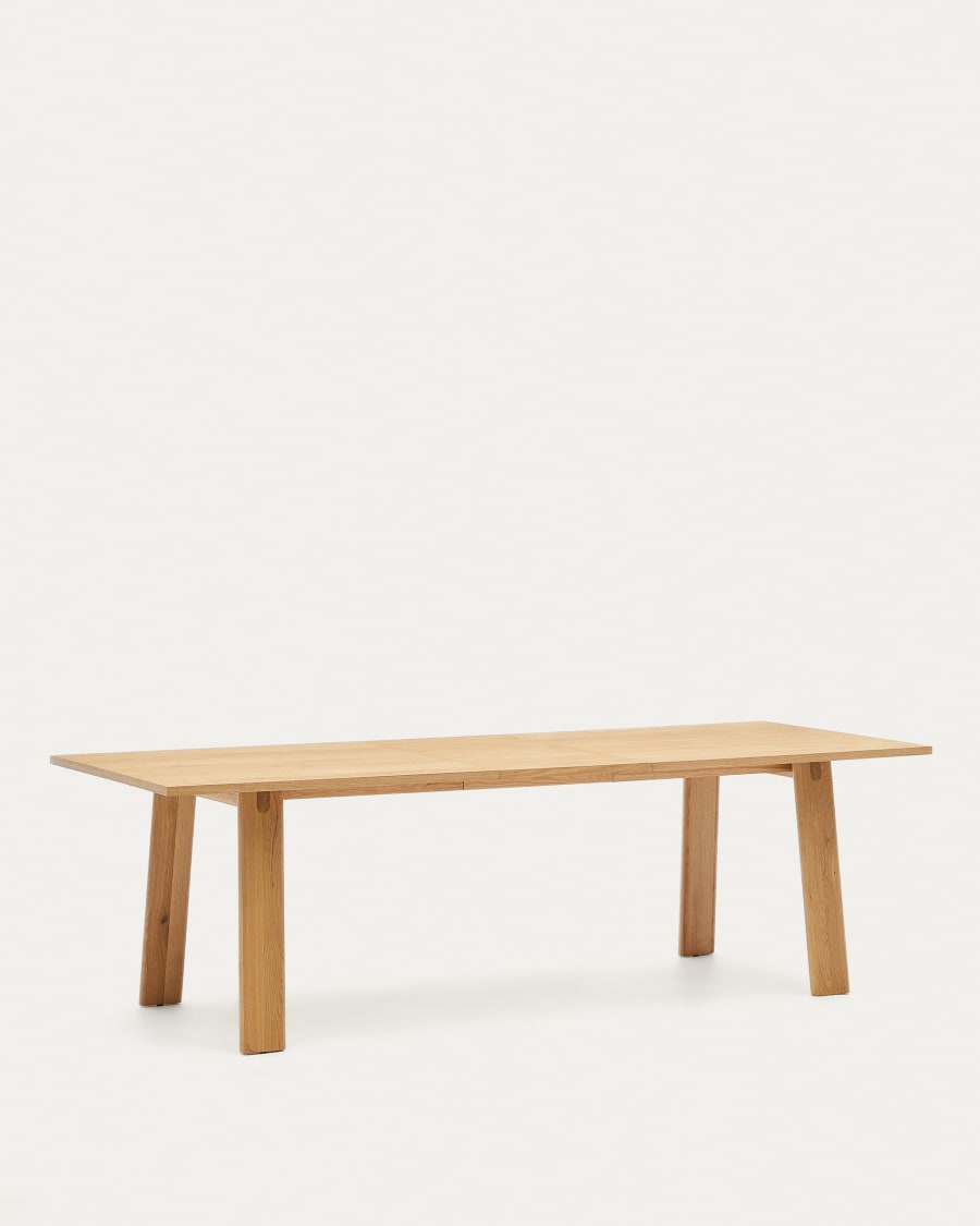 Arlen extendable table in solid oak wood and veneer with a natural finish 200(250)x95cm FSC Mix Credit