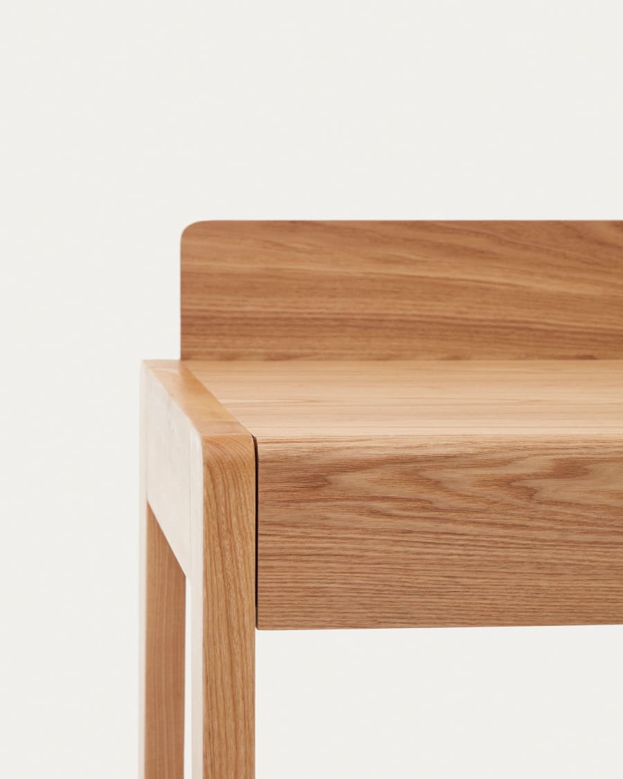 Arandu table in solid ash veneer and wood 120 x 60 cm