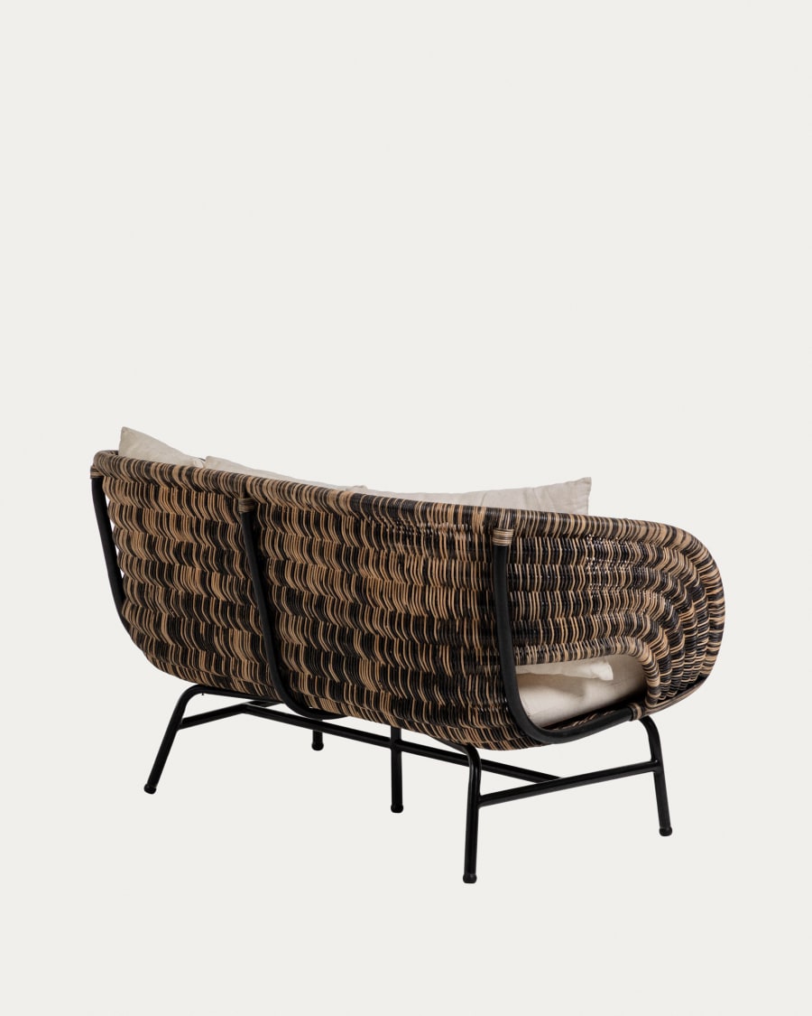 Lin 2 seater rattan sofa, 153 cm