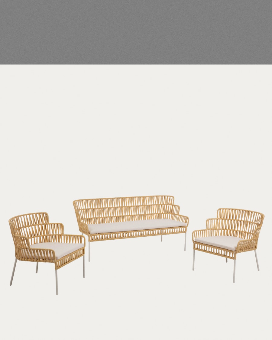 Robyn set of 2 mustard armchairs and sofa