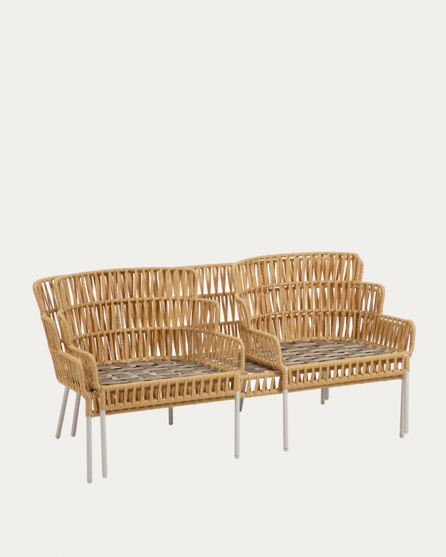 Robyn set of 2 mustard armchairs and sofa