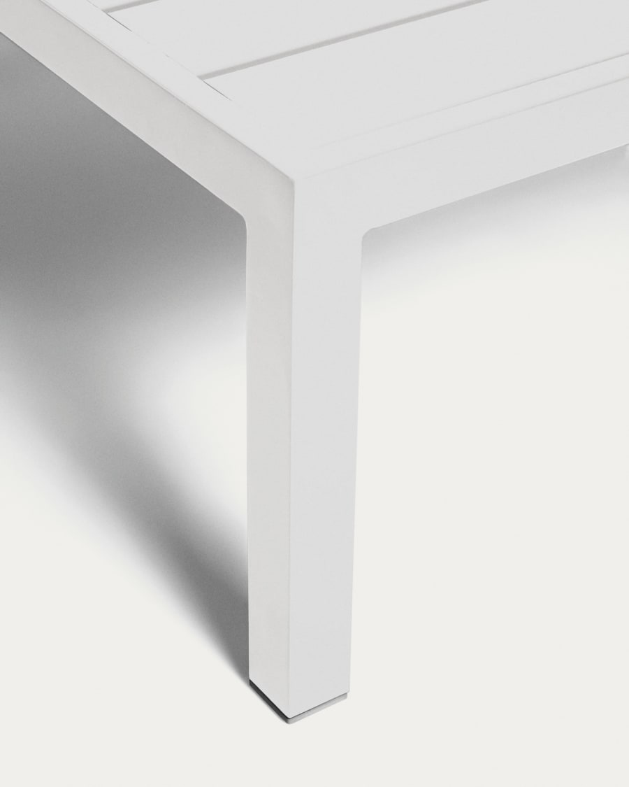 Duke outdoor set containing a 5-seater corner sofa and white aluminium table