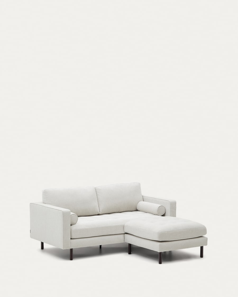 Debra 2-seater sofa with pearl chenille footrest and wenge-finished legs, 182 cm FSC Mix Credit