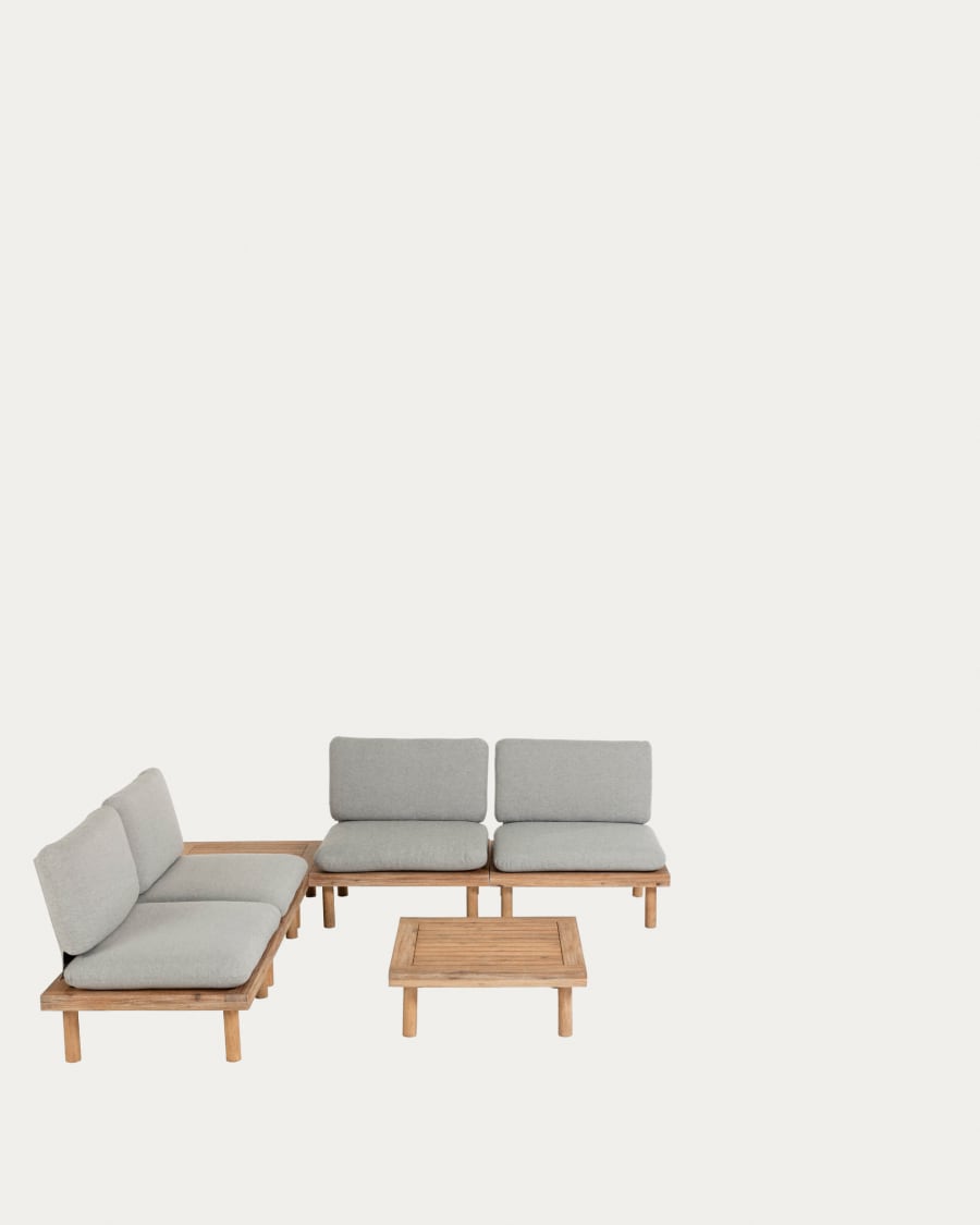 Viridis 4 armchairs and 2 tables set FSC 100%