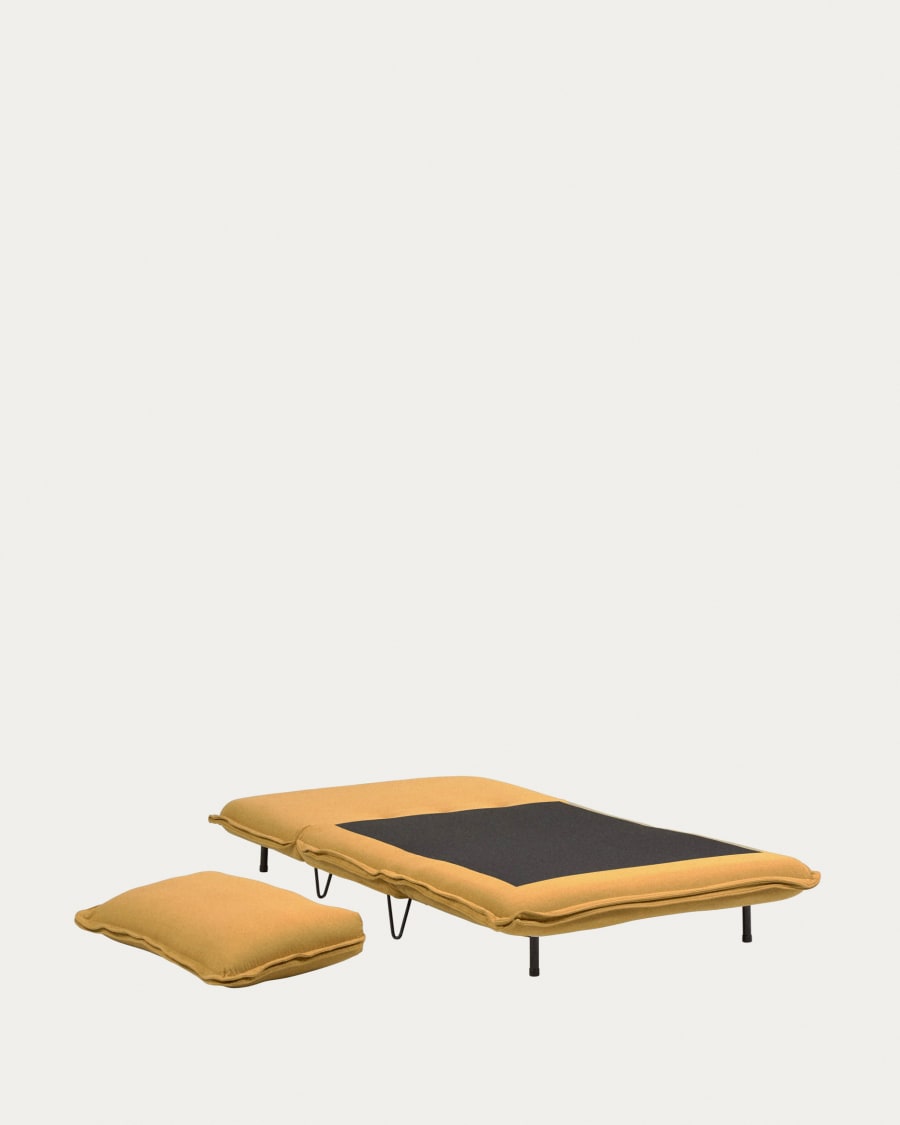 Miski 2 seater sofa bed in mustard yellow 105 cm