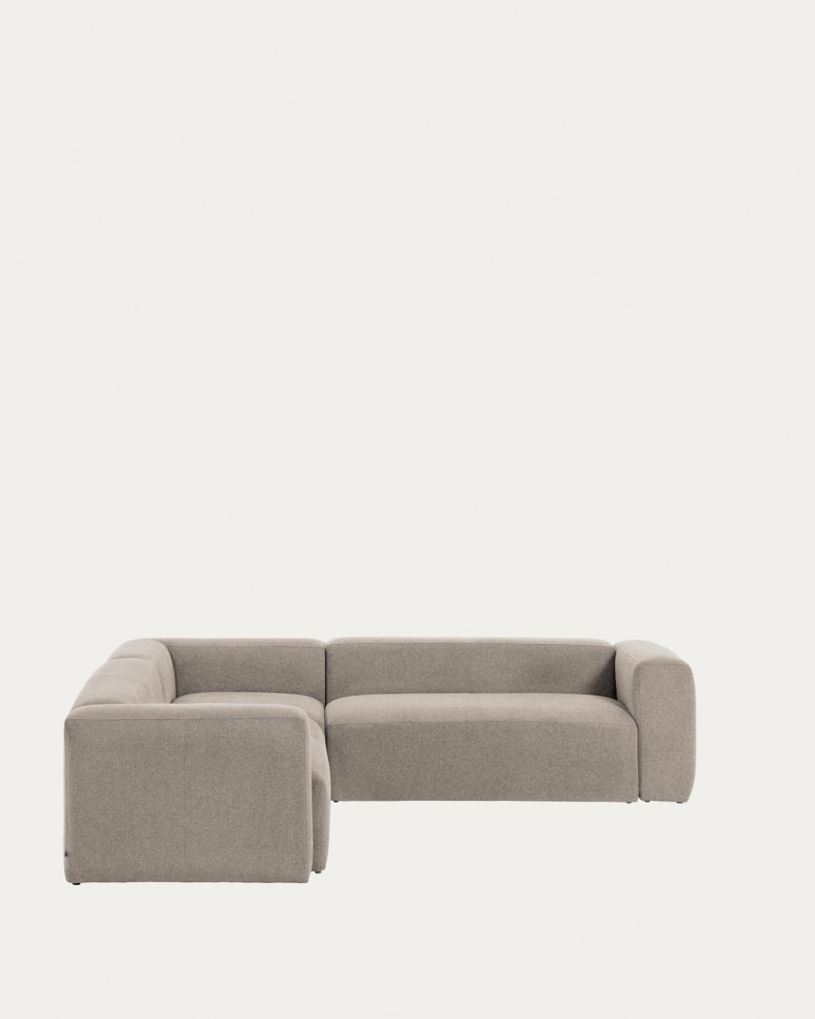 Blok 5 seater corner sofa in beige, 320 x 290 cm / 290 x 320 cm
