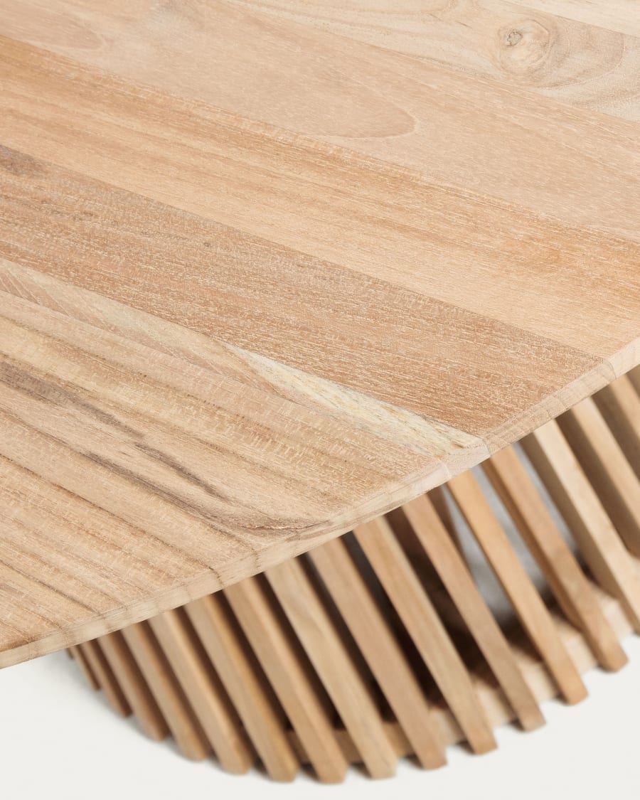 Jeanette round solid teak wood table, Ø 90 cm