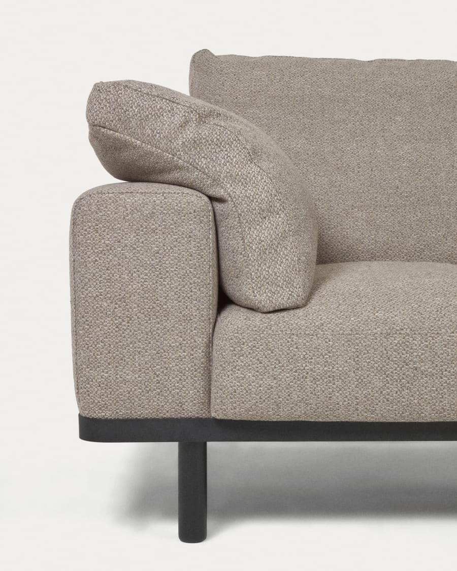 送料無料 通販  seater 3 Noa sofa finish dark with beige in cushions with 2人掛け・3人掛けソファ