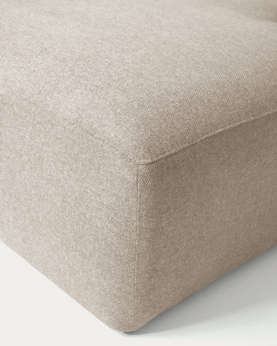 3-Sitzer-Sofa Blok mit beiger Chenille und Chaiselongue rechts 300 cm FSC Mix Credit