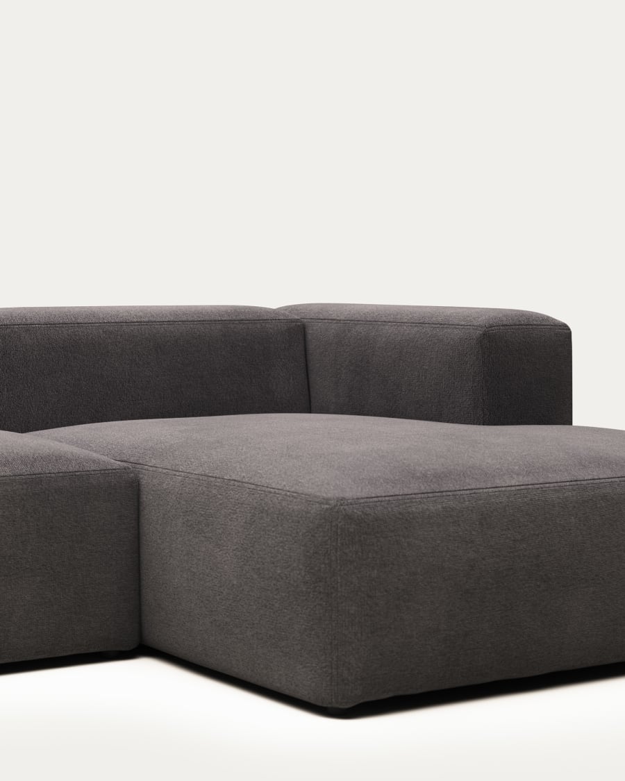 Blok 3 seater sofa with right side chaise longue in grey 300 cm FR Kave Home Germany