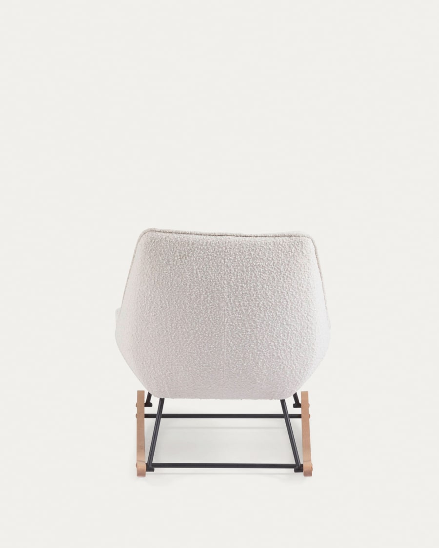 Marlina white bouclé rocking chair