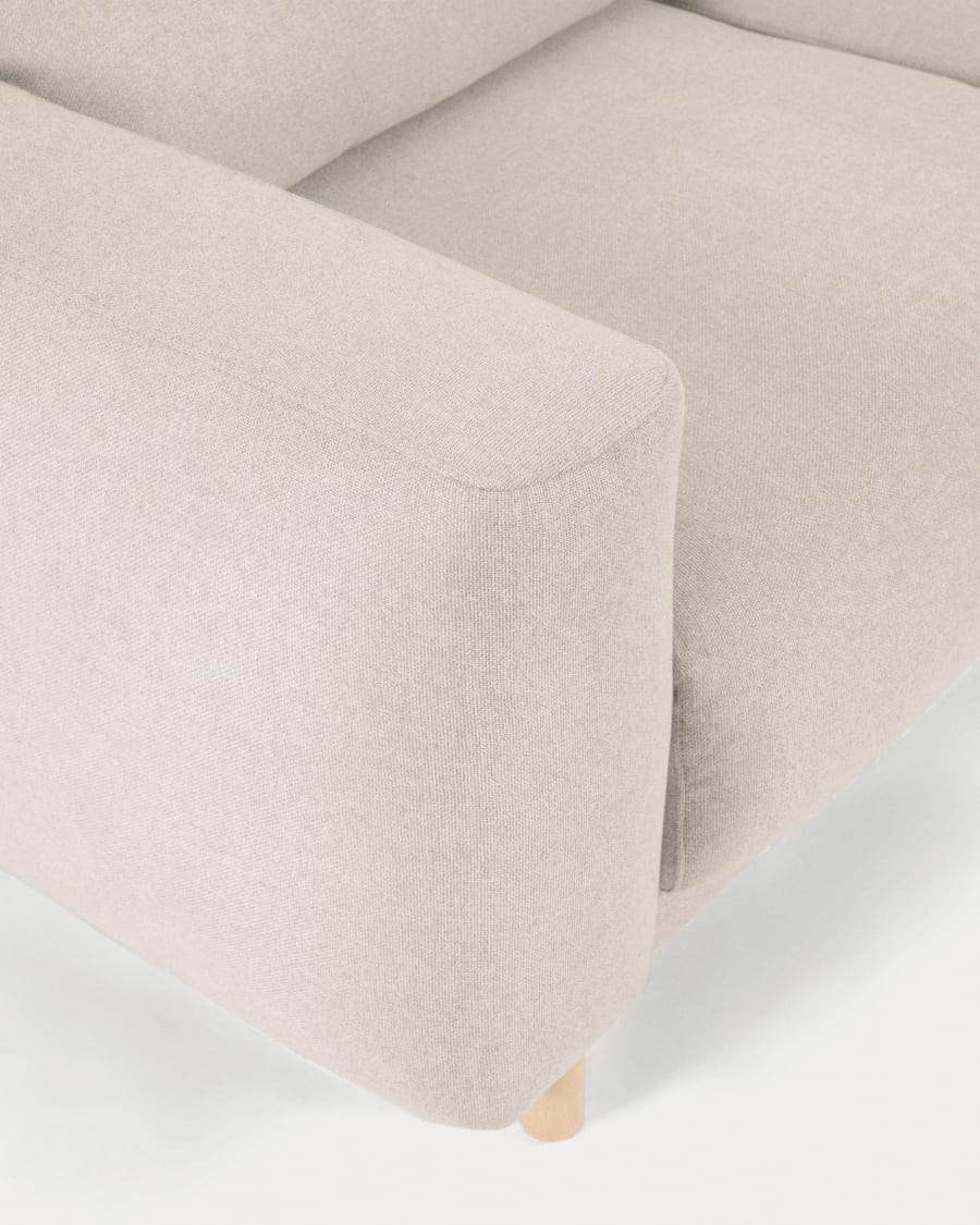 Singa 3-Sitzer Sofa mit Chaiselongue rechts, verstellbarer Kopfstütze und ausziehbarem Sitz weiß 296 cm