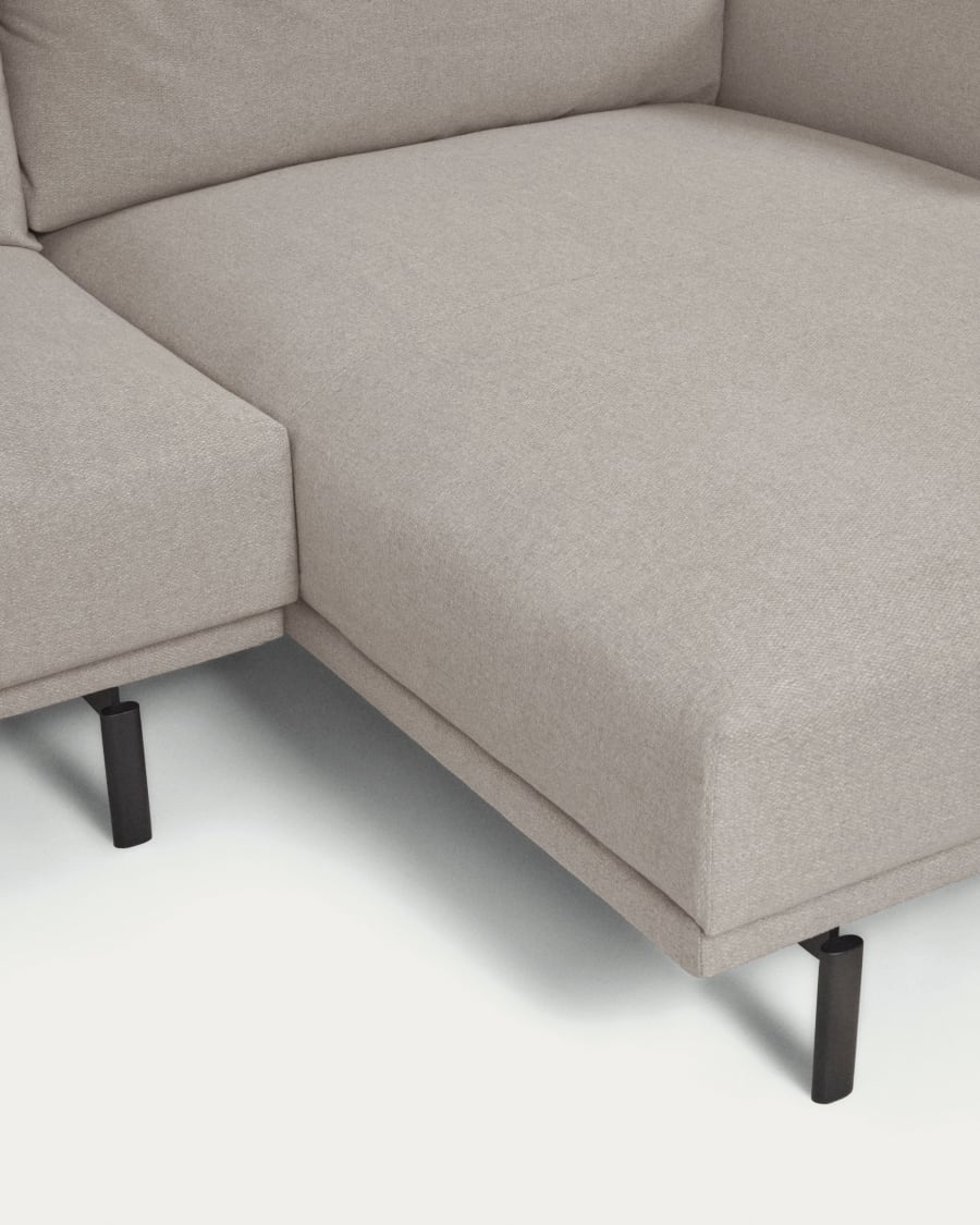 Galene 3 seater sofa with right-hand chaise longue in beige, 254 cm FSC Mix Credit