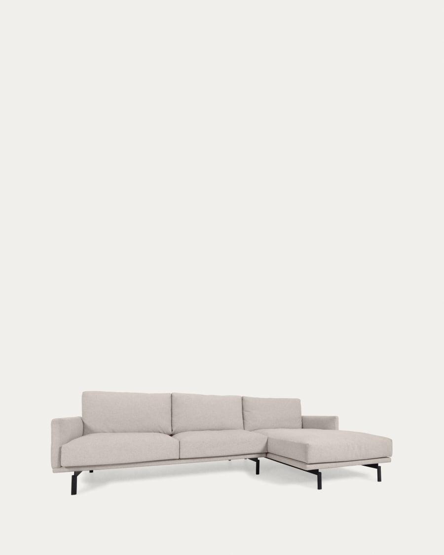 Galene 3 seater sofa with right-hand chaise longue in beige, 254 cm FSC Mix Credit