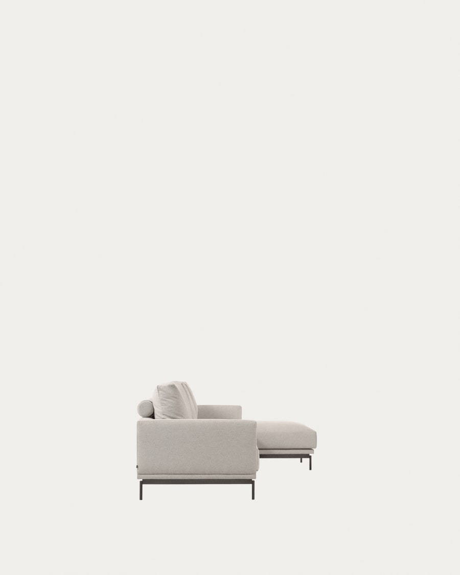 Galene 3 seater sofa with right-hand chaise longue in beige, 254 cm FSC Mix Credit