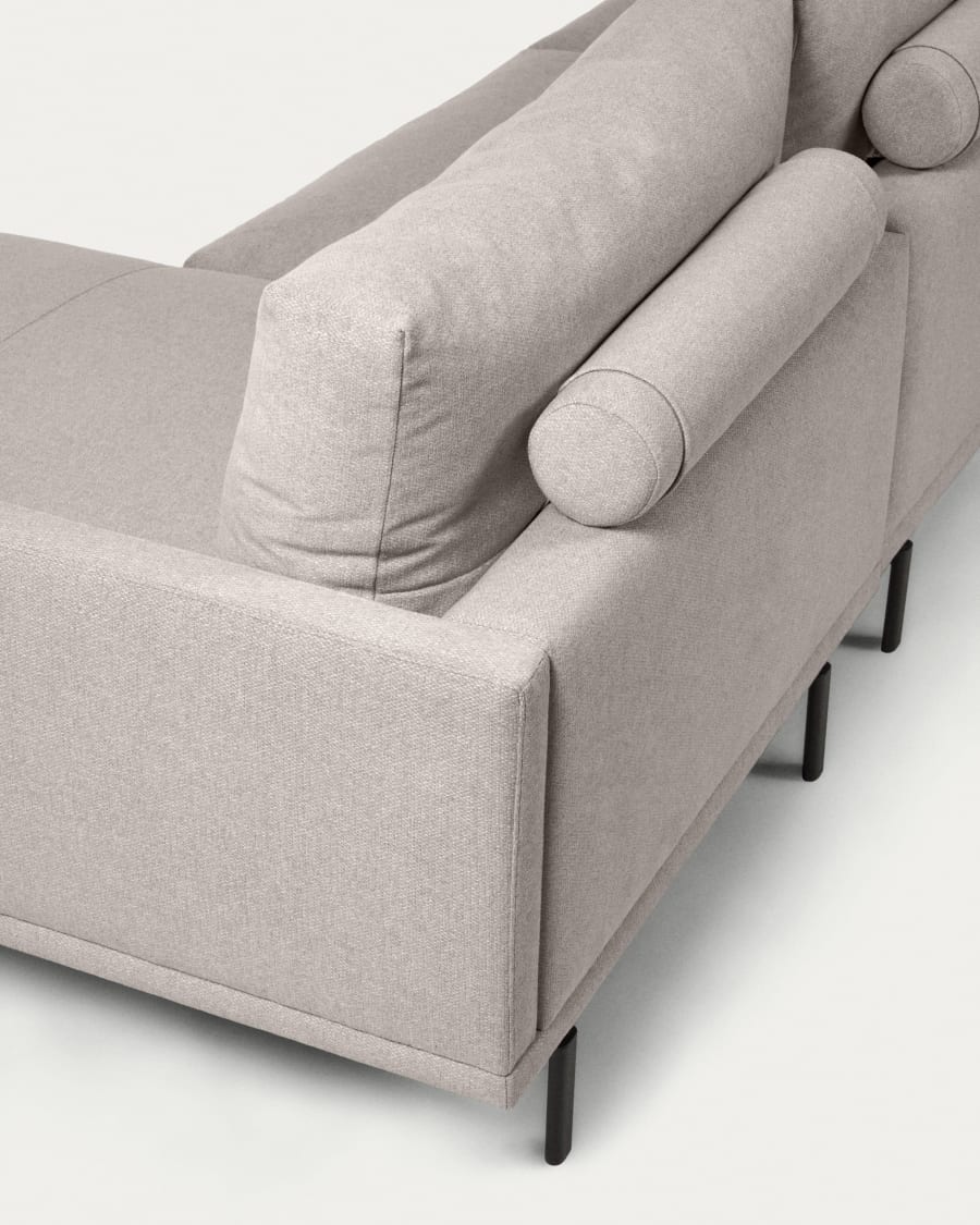 Galene 3 seater sofa with right-hand chaise longue in beige, 194 cm FSC Mix Credit