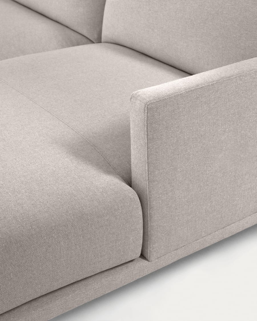 Galene 3 seater sofa with right-hand chaise longue in beige, 194 cm FSC Mix Credit