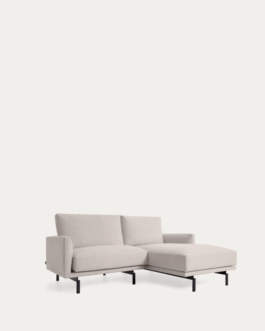 Galene 3 seater sofa with right-hand chaise longue in beige, 194 cm FSC Mix Credit