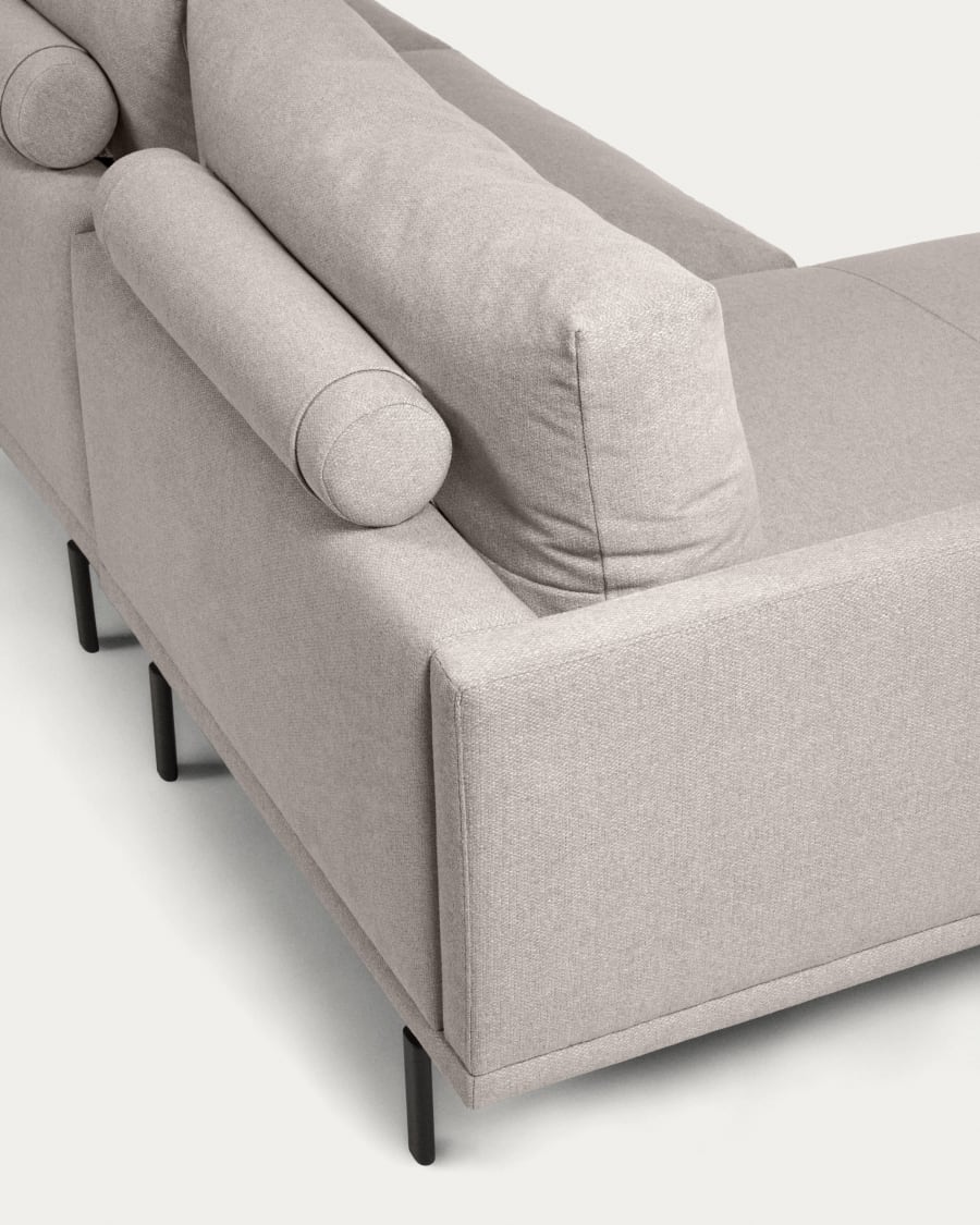Galene 3 seater sofa with left-hand chaise longue in beige, 194 cm FSC Mix Credit