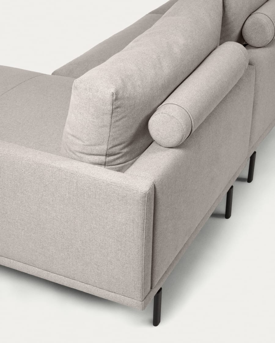 Galene 3 seater sofa with right-hand chaise longue in beige, 214 cm FSC Mix Credit