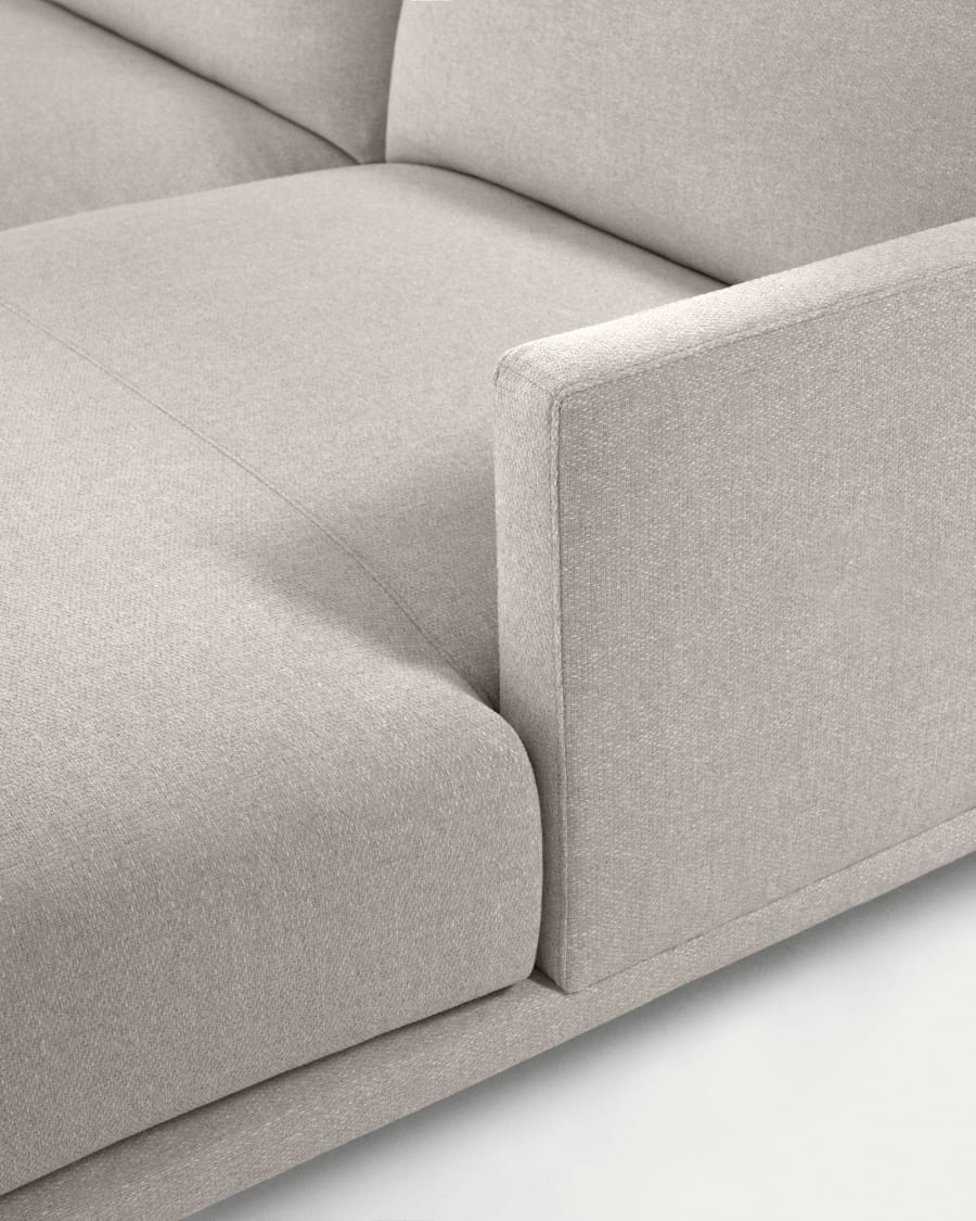 Galene 3 seater sofa with right-hand chaise longue in beige, 214 cm FSC Mix Credit