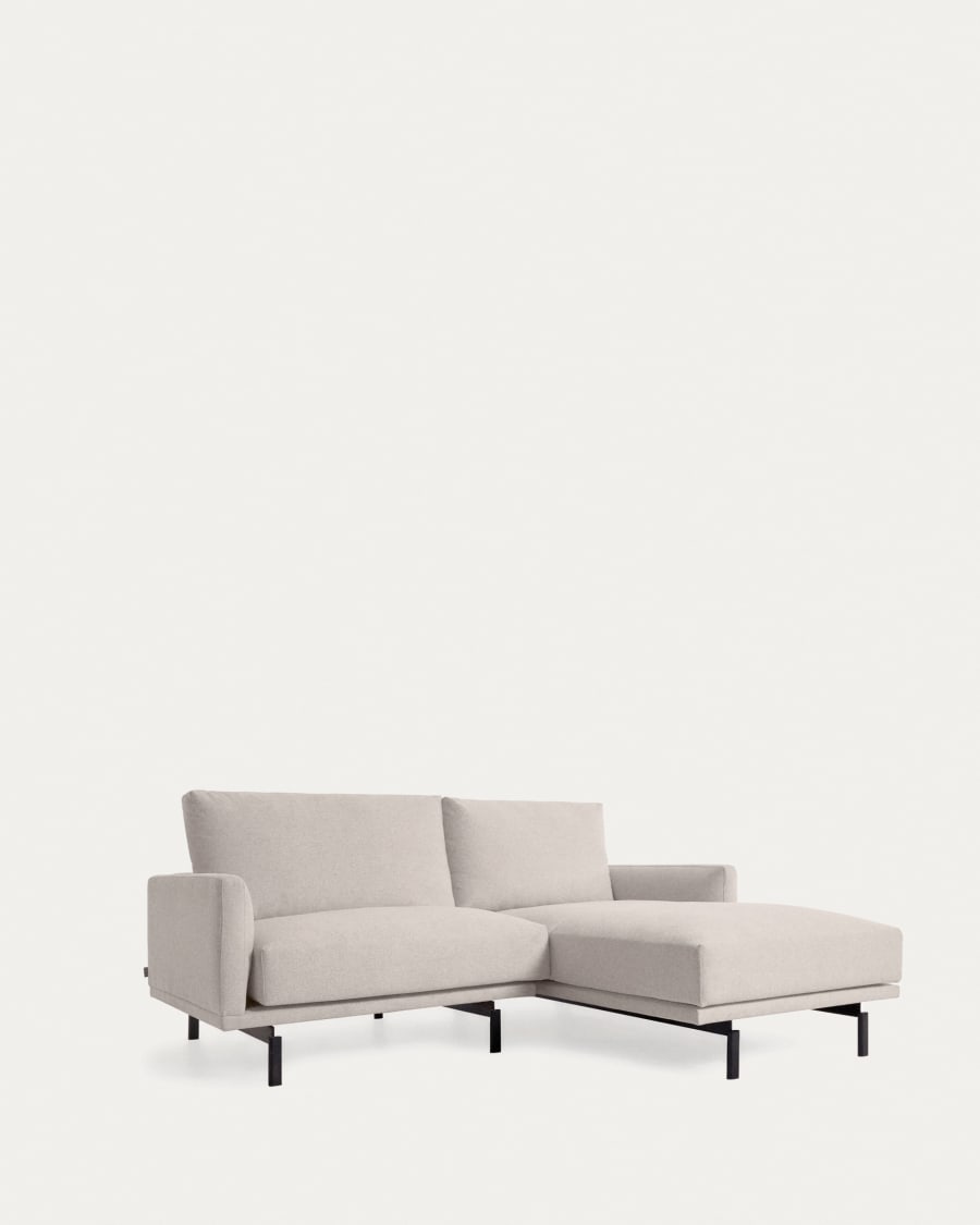 Galene 3 seater sofa with right-hand chaise longue in beige, 214 cm FSC Mix Credit