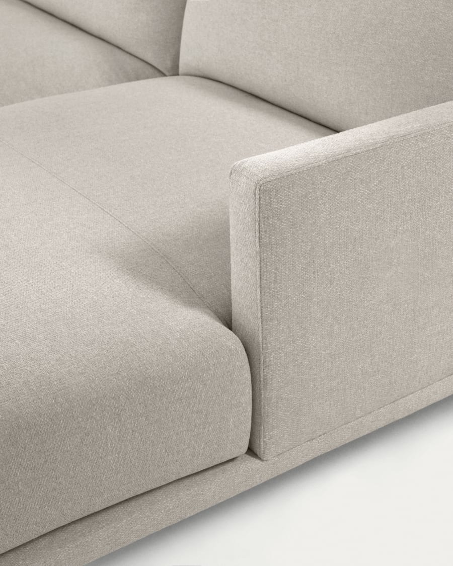 Galene 4 seater sofa with right-hand chaise longue in beige, 314 cm FSC Mix Credit