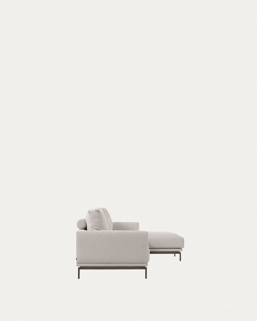 Galene 4 seater sofa with right-hand chaise longue in beige, 314 cm FSC Mix Credit