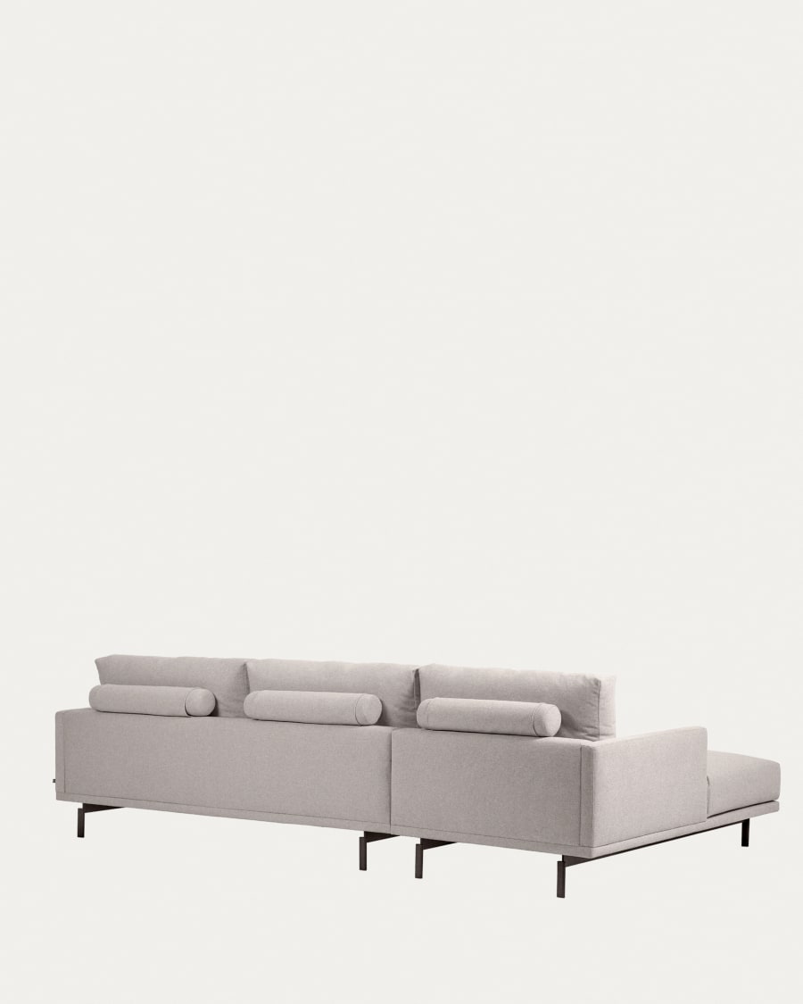 Galene 4 seater sofa with left-hand chaise longue in beige, 314 cm FSC Mix Credit