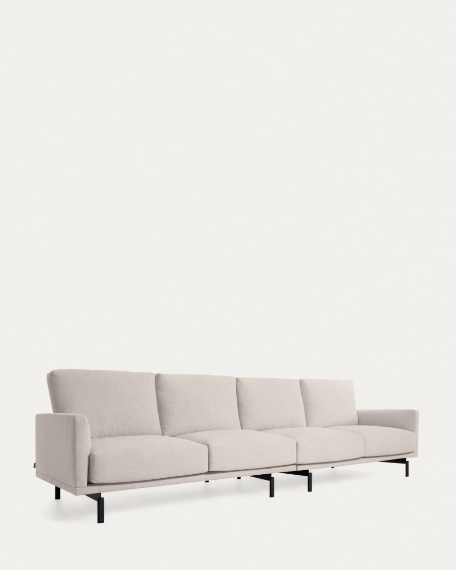 Galene 4 seater sofa in beige, 334 cm FSC Mix Credit