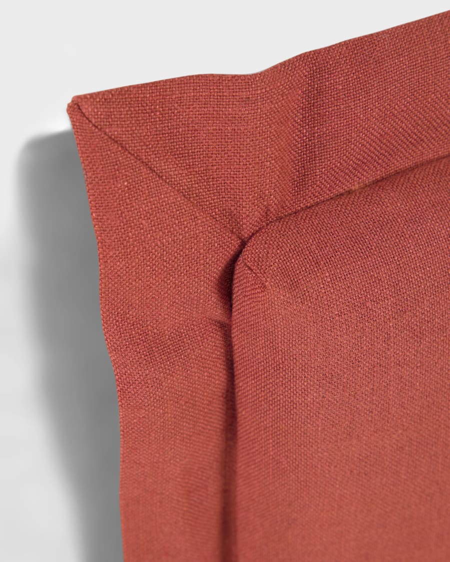 Testiera sfoderabile Tanit in lino granate per letto da 90 cm